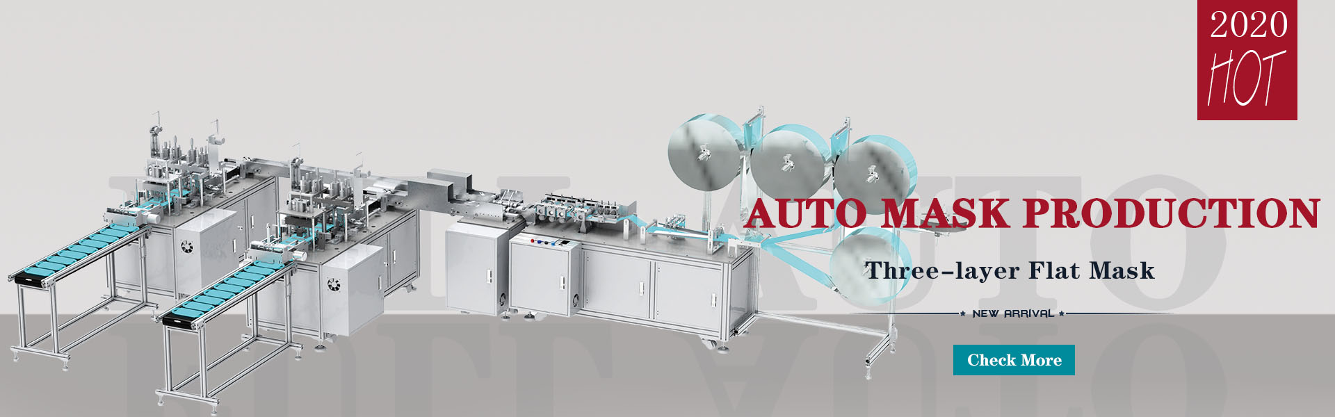 Flat mask production line